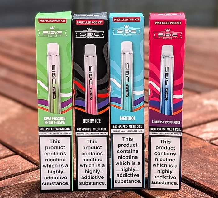 ske 600 pro eliquid flavours
