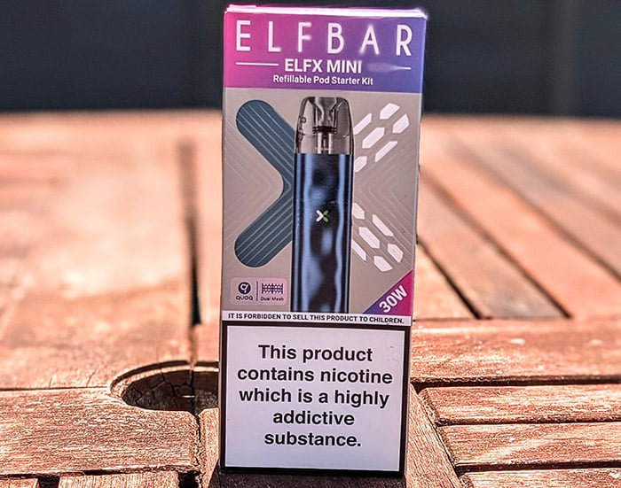 packaging elfbar elfx mini