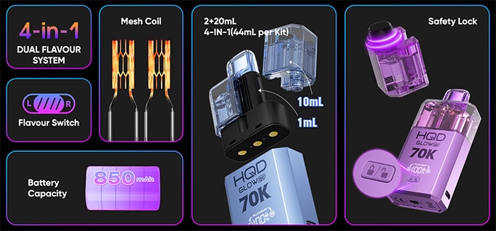 4-in-1 hqd air pod vape