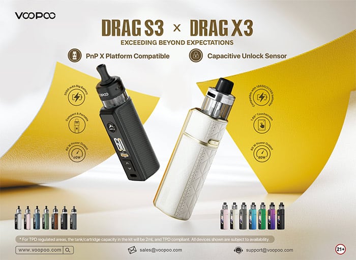 voopoo drag x3 s3 release