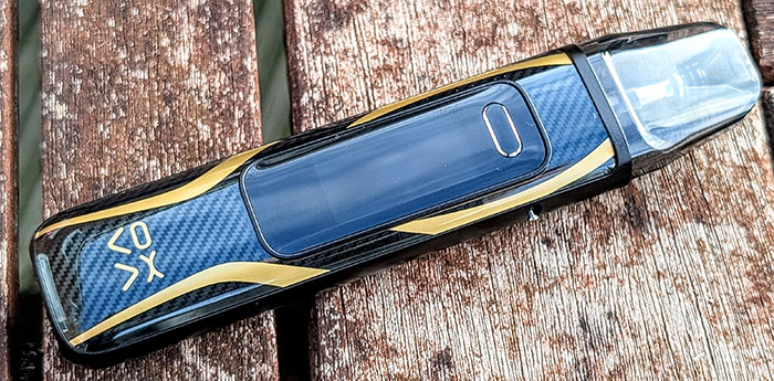 oxva xlim pro 3 front of vape