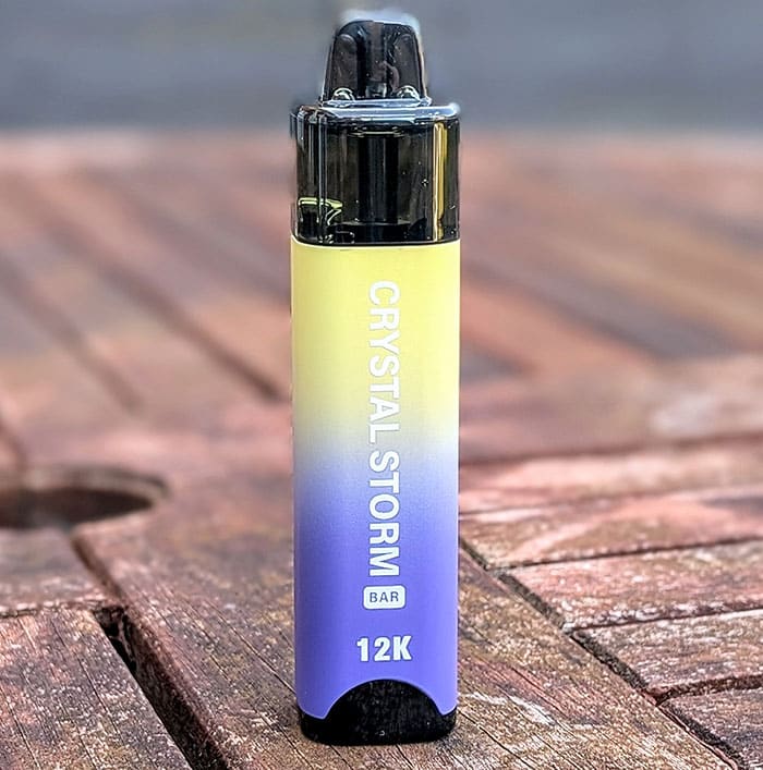 front view crystal storm vape