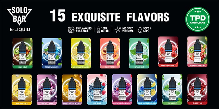 solobar eliquid flavour options