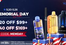 Vape Deal: Memorial Day Vape Sale – Save Up To $40 + Free Shipping memorial day vape sale