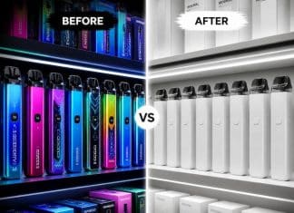 before and after vape regulation packaging