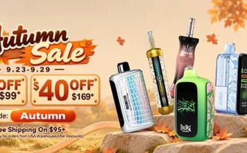 VapeSourcing Autumn Vape Sale – Save Up To $40 + Free Shipping vapesourcing autumn sale